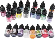 EPIGEIST 24Pcs Durable Dye Liquid for DIY Epoxy Resin Crafting Color Pigment for Art Scrapbook and Card Making