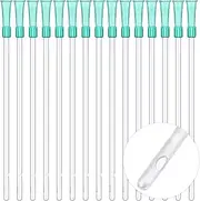 TrelaCo 50 Pcs 10'' Long PVC Replacement Tubings Supplies Tubes Kit 12FR Disposable Cleaning Nozzle Clear Replacements Tube Hose with Flexible Rounded End for Smooth Insert