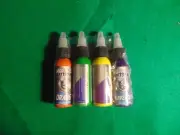 Wormhole Tattoo Ink 4 Pack Orange, Jungle Green, Lighting Yellow & Lavender