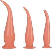 Giant Super Long Anal Plug, Animal Tail Anal Dildo Soft Monster Dildo Butt Plug Anus Dilator Erotic Sex Toys for Women Men(Flesh,M)