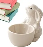 Elegant Egg Cups in Shape | Ceramic Egg Cup for Soft Boiled Egg,Easter Bunny Egg Holder,Easter Bunny Egg Stand Decoration,Kitchen Gadgets
