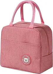 Toddler Lunch Bag,Reusable Bento Pouch for Women | Portable Waterproof Thermal Meal Handbags Organizer with Zipper for Work College and Outdoors Borato