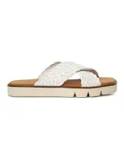 [Dune London] Lexey Flat Sandal in White