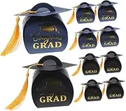Veemoon 10pcs Graduation Candy Boxes with Tassel Candy Wrapping Boxes Party Favors Decorations for Graduation Centerpieces and Celebrations