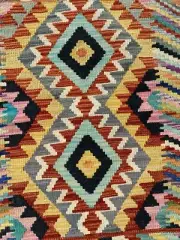 Hand Knotted Wool Rug, Bohemian Rug , Kuchi Rugs, 75 CM X 65 CM( KAS#709)