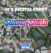 50 x Pokémon Sword & Shield Base Online Codes PTCG Live Sent Via Ebay Messages