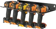 Power Tool Organizer,Electric Drill Storage Rack Wall Mount,Cordless Holds 5 Drills Charging Slots,Heavy Duty Hanging Storage Shelf for Garage, Home, Workshop, Shed (Black)