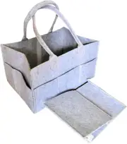 NAPPY CADDY Baby Diaper Caddy, Felt Cloth Nursery Storage Bin and Car Organizer