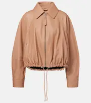 [Loewe] Loewe Leather bomber jacket UK 12 beige