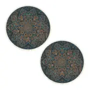 SOGA 2X 120cm Mandala Pattern Circle Area Rugs for Living Room Lounge, Anti-slip Doormat, Home Decor