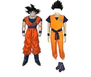 Adults Dragon Ball Z Goku Costume Dragonball Z Cosplay Black Wig