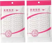DECORNIJIA 20 Sheets Eyelash Extension Isolation Positioning Patches Self Adhesive Eye Lash Pads for Easy Application Mannequin Heads Curved Design Fits Eyes