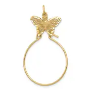 14k Yellow Gold Butterfly Holder Charm