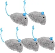 FUTUREORYY 5pcs Portable Plush Mouse for Cats and Kittens Soft and Funny Indoor Teasing Playthings to Stimulate Hunting Instincts and Provide Exercise for Your Feline Friends