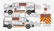 Code 3 Adhesive Vinyl Decals suit 1/43 1/50 Transit Custom - Crouch Recovery