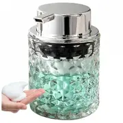 Foaming Hand Soap Dispenser, Bathroom Soap Dispenser Or Lotion Dispenser For Kitchen, Refillable Clear Glass Dispenser