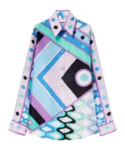 Emilio Pucci Vivara-Printed Long Sleeved Shirt S,XS,L,M Multicolor