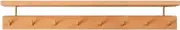 Wall Mounted Coat Rack with Shelf Handcrafted Solid Wood and 100% Pure Copper Hooks Black Walnut Space Saving Wall Hooks for Home Entryway Mudroom, and Office(Original Wood,8 Hooks 58cm.)
