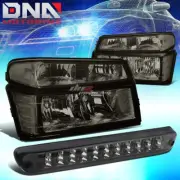 SMOKED CLEAR LENS HEADLIGHT+CORNER+3RD BRAKE LED LIGHT FIT 04-12 COLORADO/CANYON