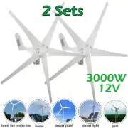 [2 Packs] 3000W Wind Turbine Generator DC 12V MPPT Charge Controller Home Garden