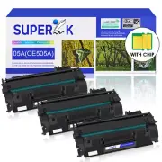 3PK Black CE505A 05A Toner Cartridge For HP LaserJet Pro 400 M401d M425dn M425dw