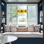 Stained Glass Window Panel Sunflowers Suncatcher Tiffany Style ONE THIS PRICE