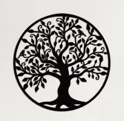 DEKADRON Metal Wall Art - Tree of Life - Family Tree - 3D Wall Silhouette Metal