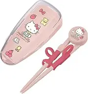 Skater ADXT1S Children's Training Chopsticks, Practice Chopsticks, 5.5 inches (14 cm), for Ages 2 - 7 Years, Right Hand, Easy to Pinch Square Tip, Hello Kitty 70's, Sanrio
