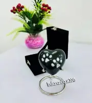 Small heart cremation urn for human ashes - premium box and heart urn standard