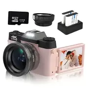 VETEK Digital Cameras for Photography, 4K 48MP Vlogging Camera 16X Digital Zoom