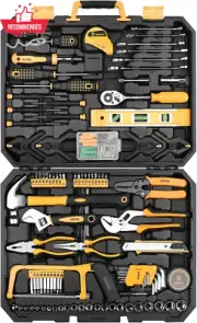168-Piece Socket Wrench Auto Repair Tool Set – with Plastic Storage Case