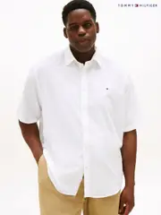 Tommy Hilfiger White Plus Poplin Shirt (H52337) | $150