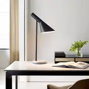 Ava Sleek Angular, Marble and Metal Table Lamp - Black, 560mm High, PL0081