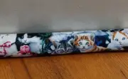 Cedar Filled Door Draft Stopper, Draft Snake, Draft Dodger, EBT/Kitties Cat Rose