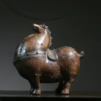 在飛比找樂天市場購物網優惠-仿古中式唐馬將軍馬陶瓷擺件客廳裝飾品動物工藝禮品可愛創意