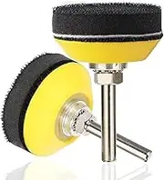 Yakamoz 2 Pack 3-Inch Hook and Loop Sanding Backing Pad with 1/4 Inch Shank and Soft Foam Layer Buffering Pad Polishing Tool Kit for Drill Air Die Grinder Sander Grinding Rotary Tool