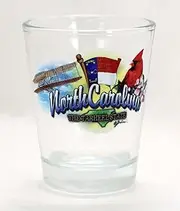 North Carolina Tarheel State Elements Glassware Shot Glass
