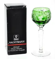 Nachtmann Traube Emerald Green Cut to Clear Crystal Sherry Cordial NewBox