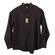 Van Heusen dress shirt mens XL Xlarge 17-17.5 blue polka dot classic fit long sl