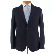Luciano Barbera NWT Wool Blend Sport Coat Size 50 (40 US) In Blue Chevron