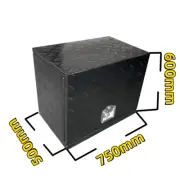 Black Aluminium Tool Box Under Tray Ute Generator Storage Truck Traile
