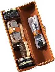 [Frediuo] Shoe Care Kit with Shoehorn for Men Polishing Tool with Storage Case Portable