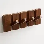 Wooden Coat Hooks Wall Mounted, Coat Rack Hanger Wall Mount with 4 Hooks, Mod...