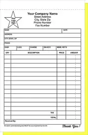 Custom Sales Invoice Forms, 2 Part Carbonless, 5 1/2" x 8 1/2"