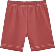 [RPLIFE] Girls Lined Cotton Shorts Titian Red, Breathable Toddler Biker Cartwheel Shorts for Under Dresses, Summer Outfits, 4-10 Years, Titian Red, 10 Years
