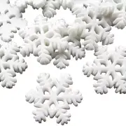 White Resin Snow Flake Flatback Mini Christmas Decoration Crafts Accessory 10Pcs