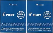 Pilot Namiki IC100 Fountain Pen Ink Cartridges Blue/Black (Pack of 2)