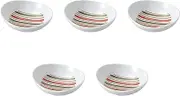 Set of 5 Nishiki Tokusa Ovals, Small Size, 3.0 x 3.0 x 0.8 inches (8 x 7.5 x 2 cm) (50cc) | Arita-yaki Setomonohonpo
