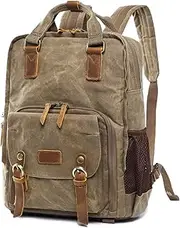 Camera Bag Waterproof Canvas Shoulder Camera Bag SLR Digital Backpacks for Hiking Travel