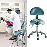 Saddle Stool Rolling Ergonomic Swivel Chair for Office, PU Leather Seat Saddle Chair for Men Woman Plus Size Pink White Brown